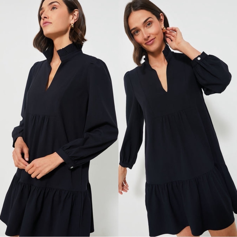 NWT Tuckernuck ‘Navy Crepe Palmerston Dress’ Size XS - Picture 2 of 16